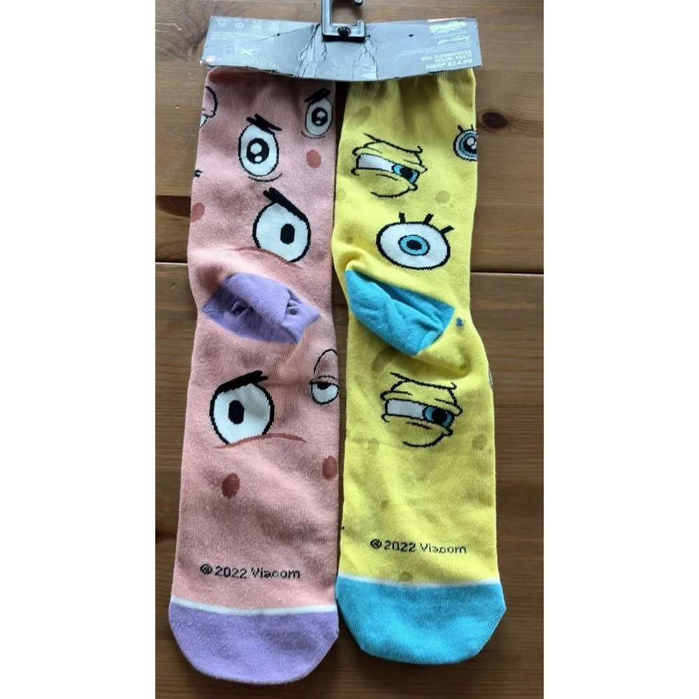 Odd Sox SpongeBob SquarePants Crew‎ Socks Patrick Faces Novelty NWT